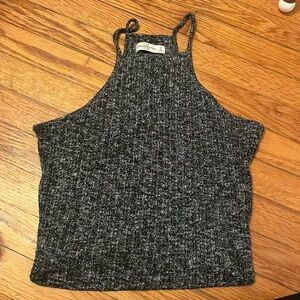 Grey Abercrombie & Fitch crop top